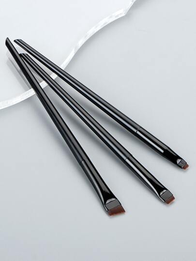 3pcs Makeup Brush Set,1pc Eyeliner Brush & 1pc Eyebrow Brush & 1pc Lip Brush,Blade Eyeliner Brush Fine Oblique Head Eyebrow Brush Outline Eyeliner Ultra-Thin Eye Shadow Brush Makeup Brush