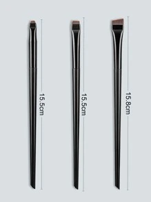 3pcs Makeup Brush Set,1pc Eyeliner Brush & 1pc Eyebrow Brush & 1pc Lip Brush,Blade Eyeliner Brush Fine Oblique Head Eyebrow Brush Outline Eyeliner Ultra-Thin Eye Shadow Brush Makeup Brush,Brush Set,Makeup Brush Kit,Make Up Brush Set,Make Up Set Complete,Makeup Brush Set,Complete Makeup Kit,Brush Kit,Brushes Makeup Set,Makeup Gift Set,Set,Giveaways,Professional Makeup Brushes,Complete Makeup Set - Black - View 5