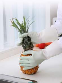 1對乳膠家用手套漸層家用洗碗手套