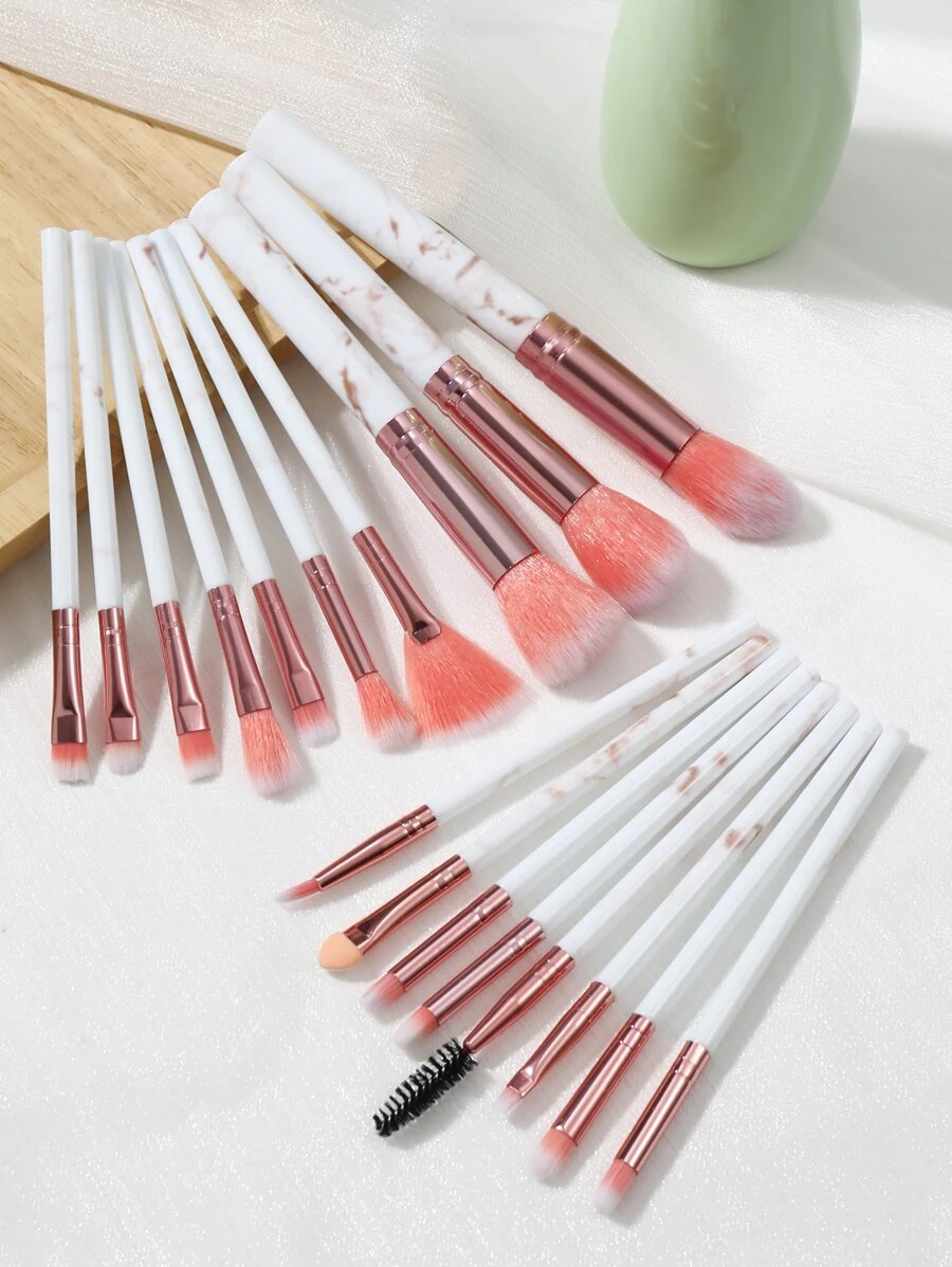 18件套化妆刷套装，优质合成毛眼影晕染刷套装，面部及眼部化妆工具，化妆刷套装，化妆刷套装，化妆刷套装，全套化妆套装，化妆刷套装，全套化妆工具，刷子套装，化妆刷套装，化妆礼品套装，赠品，专业化妆刷，全套化妆工具 - 彩色 - 查看 1