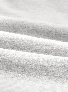 SHEIN EZwear 标语图案插肩袖短款 T 恤 旅行计划 幸福就是一切 让我们疯狂起来 - 白色 - 查看 4