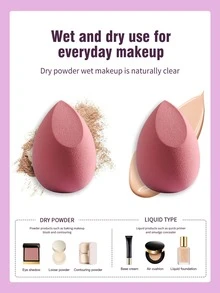 8 Mút trang điểm, Thích hợp cho kem che khuyết điểm dạng kem & dạng bột, dụng cụ trang điểm dạng phấn dạng bột - Nhiều màu - Xem 3