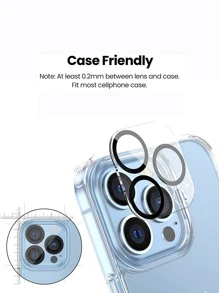 Protector de lentes para teléfono transparente - transparente - Ver 7