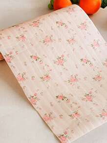 1卷花朵圖案防潮墊 - 藕粉色 - 查看 3