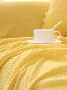 1 tấm bọc ghế sofa ren hoa màu trơn, thân thiện với thú cưng, bền, có thể giặt, bảo vệ ghế sofa trang trí ngày lễ, phù hợp với ghế sofa 1/2/3/4 chỗ ngồi - Màu vàng - Xem 5