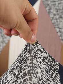 1pc Geometric Pattern Sofa Slipcover, Modern Polyester Sofa Slipcover For Home - Multicolor - View 4