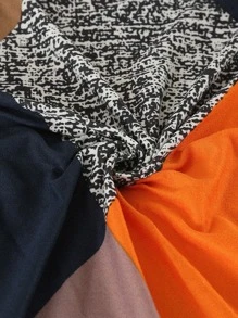 1pc Geometric Pattern Sofa Slipcover, Modern Polyester Sofa Slipcover For Home - Multicolor - View 7