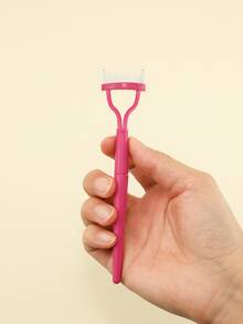 Foldable Portable Metal Needle Eyelash Comb 1pc - Hot Pink - View 6