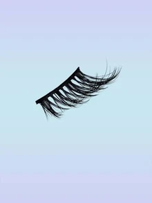 5pairs 15mm Cat Eye False Eyelashes - Black - View 4