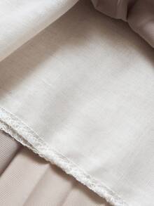 SOLOCOTE Girls Solid Pleated Skirt - Khaki - View 5