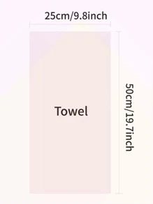 1入組粉色雲朵刺繡面巾梭織面料浴室潔面布 - 淺粉色 - 查看 3