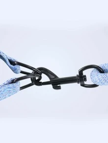 1pc Geometric Pattern Pet Harness & 1pc Leash - Baby Blue - View 2