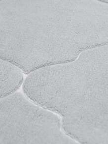 1入組幾何紋理浴墊浴室現代滌綸吸水浴墊 - 淺灰色 - 查看 4