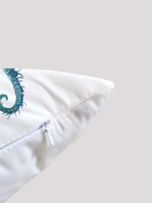 1入組海馬圖案靠墊套家居布藝裝飾抱枕套 - 彩色 - 查看 3