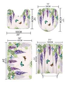 1 In Hoa Thảm Nhà Tắm Hoặc 1 Màn Tắm Hiện Đại In Hoa Thảm Vệ Sinh Cho Nhà Tắm - Nhiều màu - Xem 5