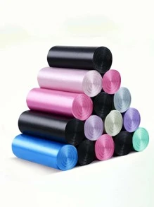 1roll PE Trash Bag, Minimalist Black Garbage Bag For Home - Black - View 3