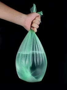 75pcs/set PE Garbage Bag, Plain Disposable Trash Bag For Daily - Pink - View 5