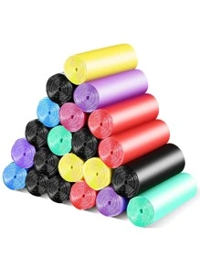 75pcs/set PE Garbage Bag, Plain Disposable Trash Bag For Daily - Pink - View 6