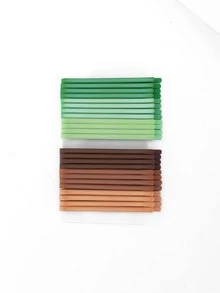 24 piezas Horquilla unicolor - Multicolor - Ver 4