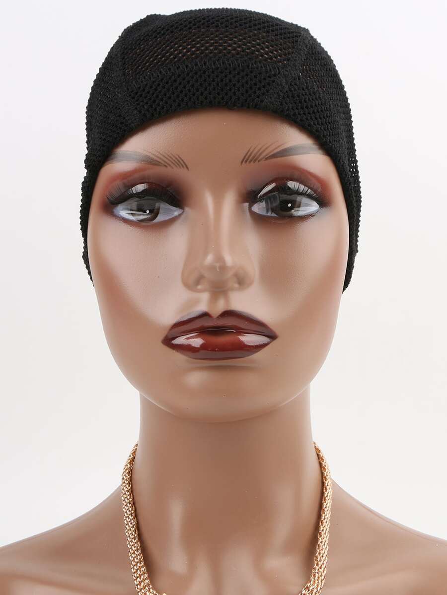 網紗假髮帽 - 黑色 - 查看 1