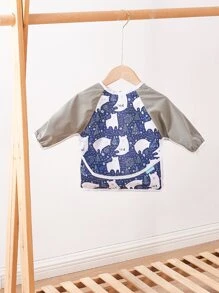 Baby Cartoon Graphic Bib - Multicolor - View 1