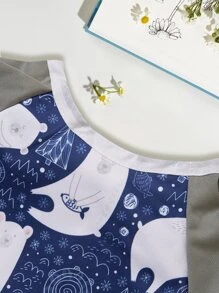 Baby Cartoon Graphic Bib - Multicolor - View 3