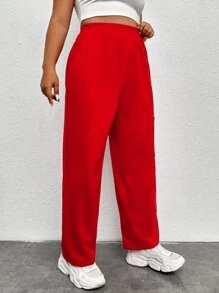 Flirla Pantalones cargo con bolsillo lateral - Rojo - Ver 5