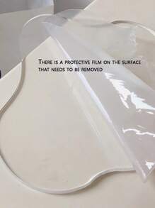 1pc Clear Geometric Shaped Coaster, Simple PMMA Waterproof Cup Coaster For Desk - Clear - View 7