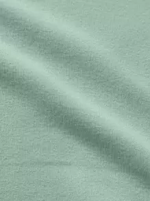 Manfinity Homme Men Hand Print Sweatshirt, Green Sweatshirt, Graphic Sweatshirt, Men Sweatshirt - Mint Green - View 6