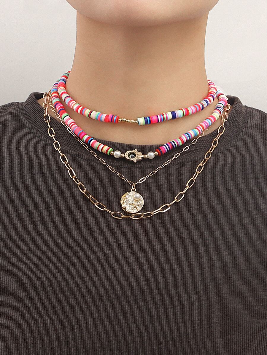 Collar a capas moneda - vistoso - Ver 1