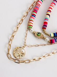 Collar a capas moneda - vistoso - Ver 3