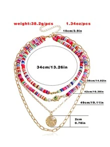 Collar a capas moneda - vistoso - Ver 4
