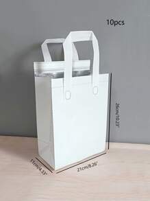 10pcs Yellow Lunch Bag, Modern Portable Disposable Lunch Bag For Home, Office, School - Yellow - View 3