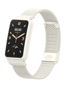 二合一不銹鋼錶帶和殼套兼容小米手環7 Pro - 米色 - 查看 2