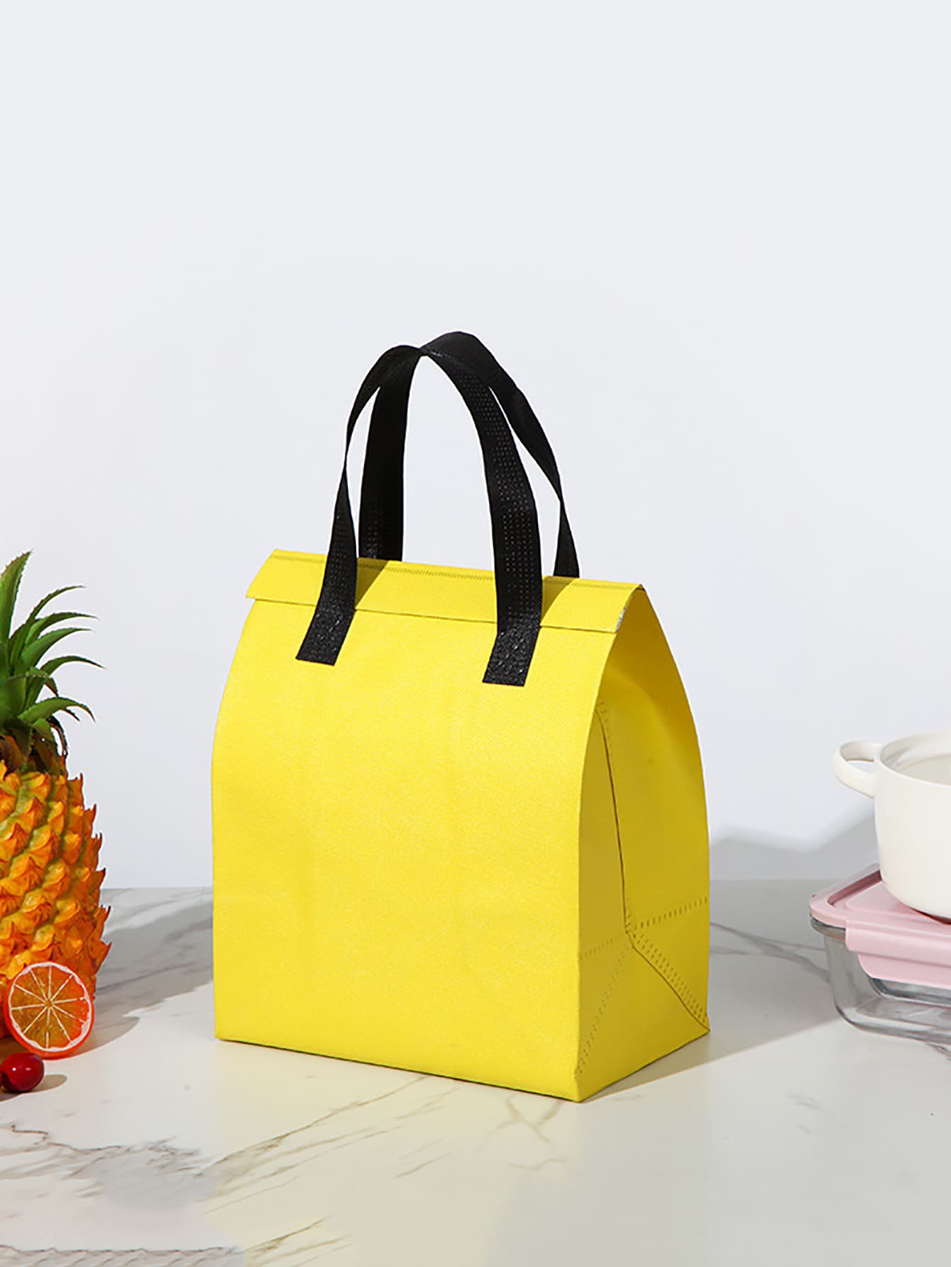 10pcs Yellow Lunch Bag, Modern Portable Disposable Lunch Bag For Home, Office, School - Yellow - View 1