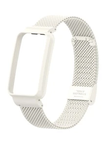 二合一不銹鋼錶帶和殼套兼容小米手環7 Pro - 米色 - 查看 4