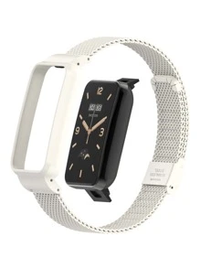 二合一不銹鋼錶帶和殼套兼容小米手環7 Pro - 米色 - 查看 6