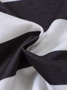 Đứa bé trai 2 Miếng Áo phông trơn & 1 Miếng In sọc Áo thun - Đen và trắng - Xem 4