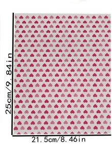 50pcs/set Paper Parchment, Heart Pattern Baking Paper For Kitchen - Pink - View 2