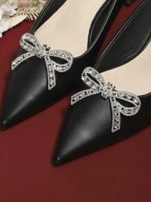 2pcs Rhinestone Decor Shoes Decoration, Glamorous Accessories For Shoes