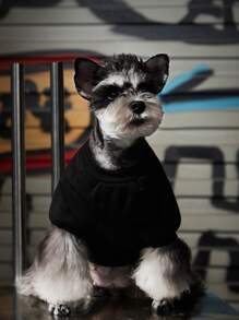 Drawdoland 1pc Animal & Letter Graphic Pet Sweatshirt