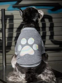 Emily J Artist Girlcore 1pc Paw Print Pet Sweatshirt - Dark Grey - View 2