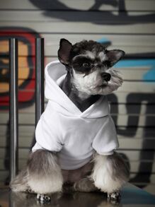 Alice 1pc Smile Print Pet Hoodie - Multicolor - View 4