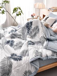 1入組大豆纖維印花夏季被子/ac 毛毯 - 白色 - 查看 5