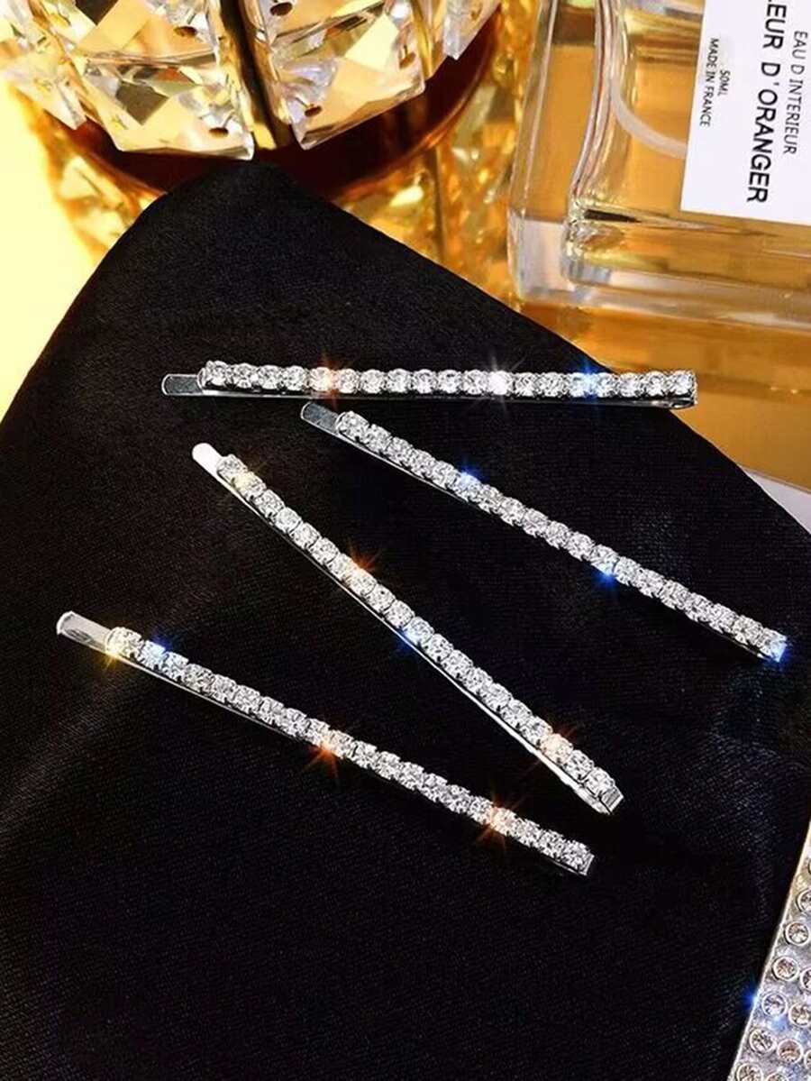 4 bucăți decor cu strasuri Bobby Pin - Multicolor - Vizualizare 1