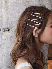4 bucăți decor cu strasuri Bobby Pin - Multicolor - Vizualizare 4