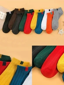 10pairs Letter Graphic Crew Socks - Multicolor - View 2