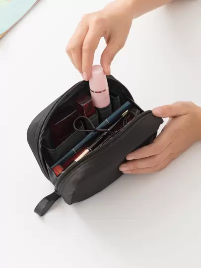 Solid Color Zipper Design Minimalist Cosmetic Bag, Daily Casual Storage Pouch Makeup Travel Toiletry Organizer Essentials Gifts Storage Zipper Accessories Nail Bag Room Decors, Makeup Bag, Travel Essentials, Organizer, Storage, Makeup Organizer, Makeup Bags, Toiletry Bag, Desk Organiser, Makeup Bag, Make Up Pouch, Make Up Bags, Makeup Bag, Bag, Make Up Pouch, Travel Essentials, Makeup Bag, Cosmetic Bag, Large Capacity, Large Makeup Bag,Christmas Gifts,Pouch,Travel,Gifts For Women Travel Essential,Pouch,Clutch / Small Handbag, Makeup Organizer,Brush Holder,Mini Pouch,Large Capacity Pouch,Gifts For Women,Christmas Gifts,Gift Ideas For Women,Makeup Pouch,Travel Essential