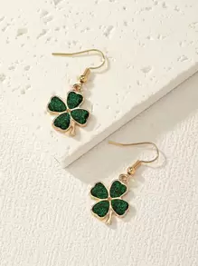 幸運草耳墜 - 綠色 - 查看 1