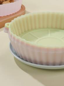 1pc Multifunction Silicone Air Fryer Pot, Minimalist Blue Air Fryer Liner For Kitchen - Blue - View 3